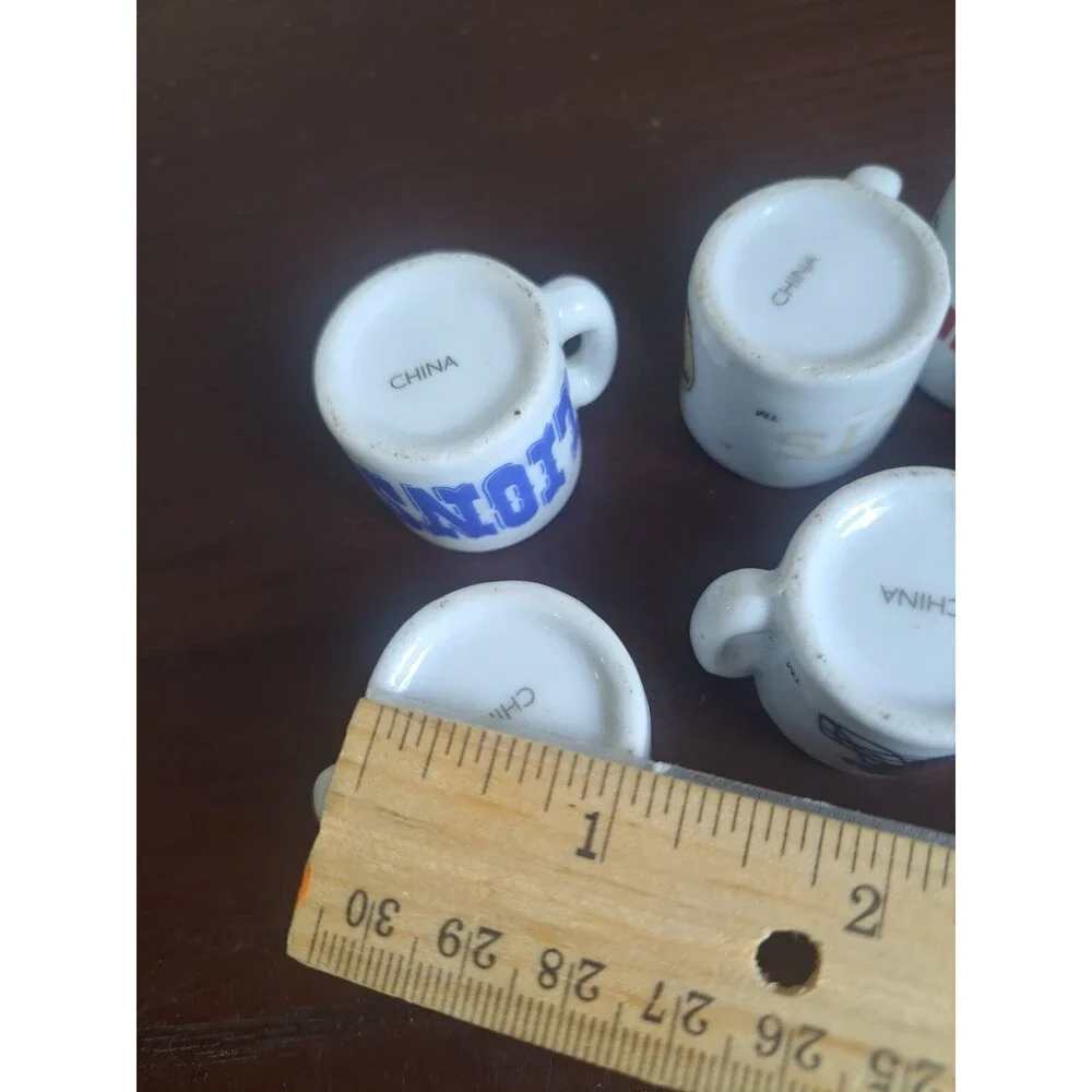 6 NFL mini Bubblegum Machine Mugs Patriots, Bears, Saints, Lions, Redskins,...